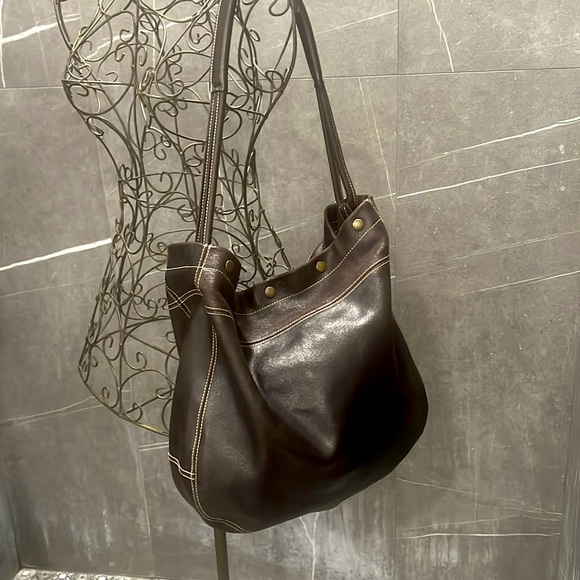 Furla Shoulder Bag genuine leather. Made in Italy, brown - Picture 1 of 17